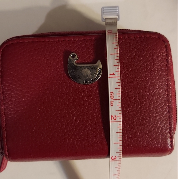 Vintage Buxton pebbled leather double zip accordion style wallet - Picture 11 of 13